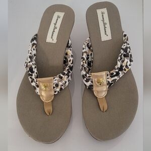 Tommy Bahama Women's Leopard Print Sandals Size 8